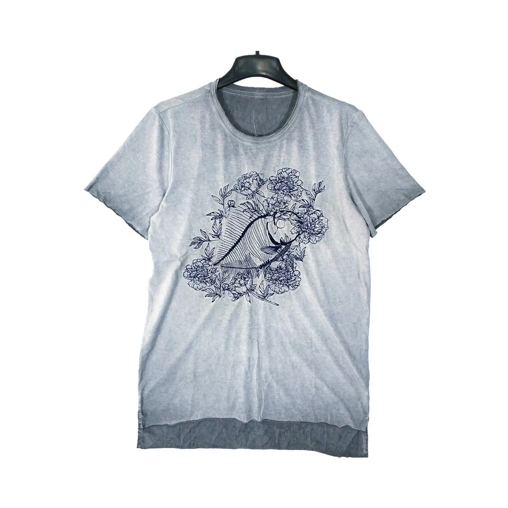 Мужская футболка с вышивкой грязного цвета размер M США|Мужские футболки| |