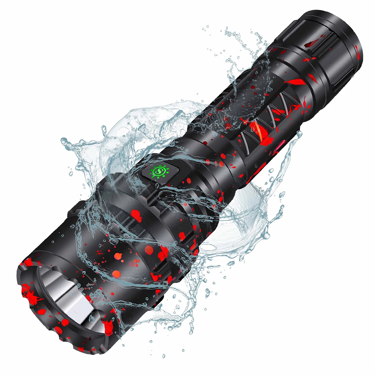 Flagship Hongfu XHP50.2 Мощный светодиодный тактический фонарь с зарядкой через usb, долговечный водонепроницаемый аккумулятор 18650/26650 - Испускаемый цвет: Flagship Hongfu