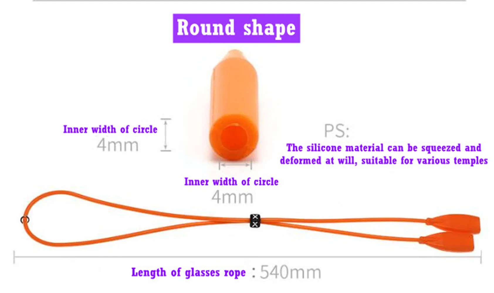 

Strap Adjustable Sports Glasses Lanyard Fixed Ear Hook Cover Anti-drop Anti-lost Silicone Anti-skid Rope Accessories