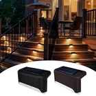 Уличный светодиодный садосветильник светильник на солнечной батарее для ступенек, водонепроницаемый уличный фонарь для лестниц, IP65, светодиодный812 светодиодов для ландшафта, ступенек, палубы, балкона