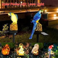 Parrot Solar Light With Solar LED Panel Fake Parrot Owl Waterproof IP65 Outdoor Solar Powered Led Path Lawn Yard Garden Lamps