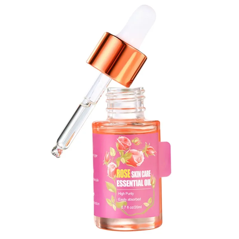 

20ml Rose Essence Oil Moisturizing Hydrating Facial Essence Brighten Skin Tone and Whiten Facial Care Serum