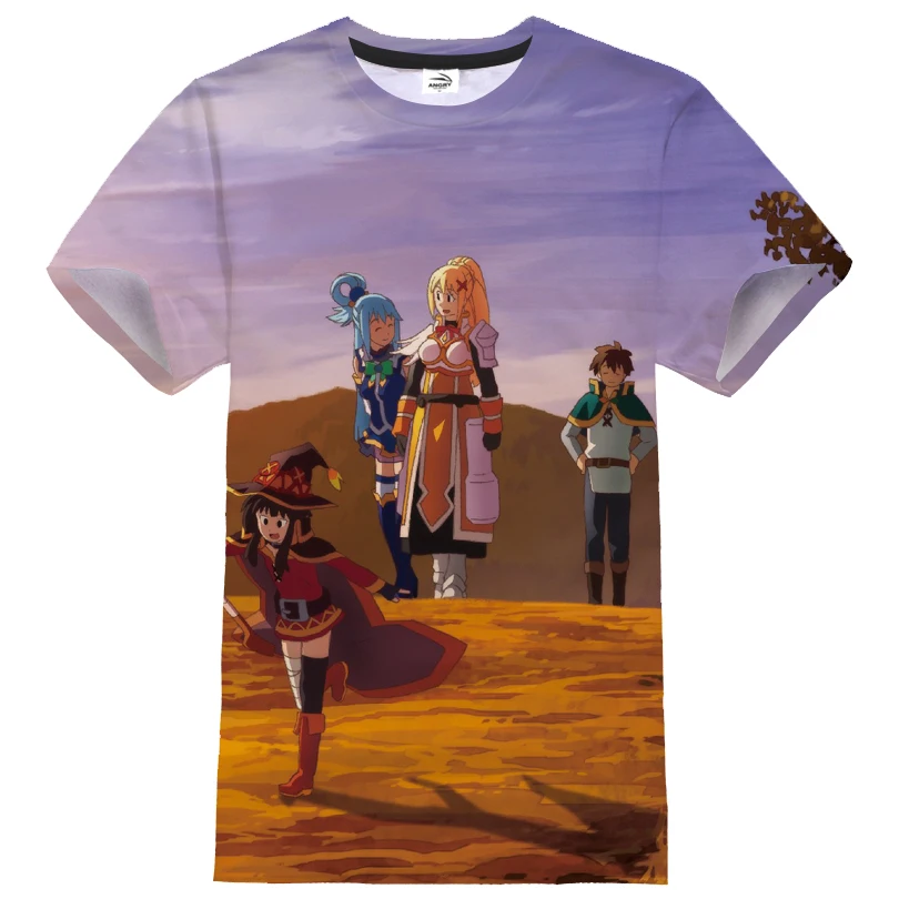 Новинка 2020 футболка с аниме Megumin Konosuba уличная одежда 3D принтом кавайная модная