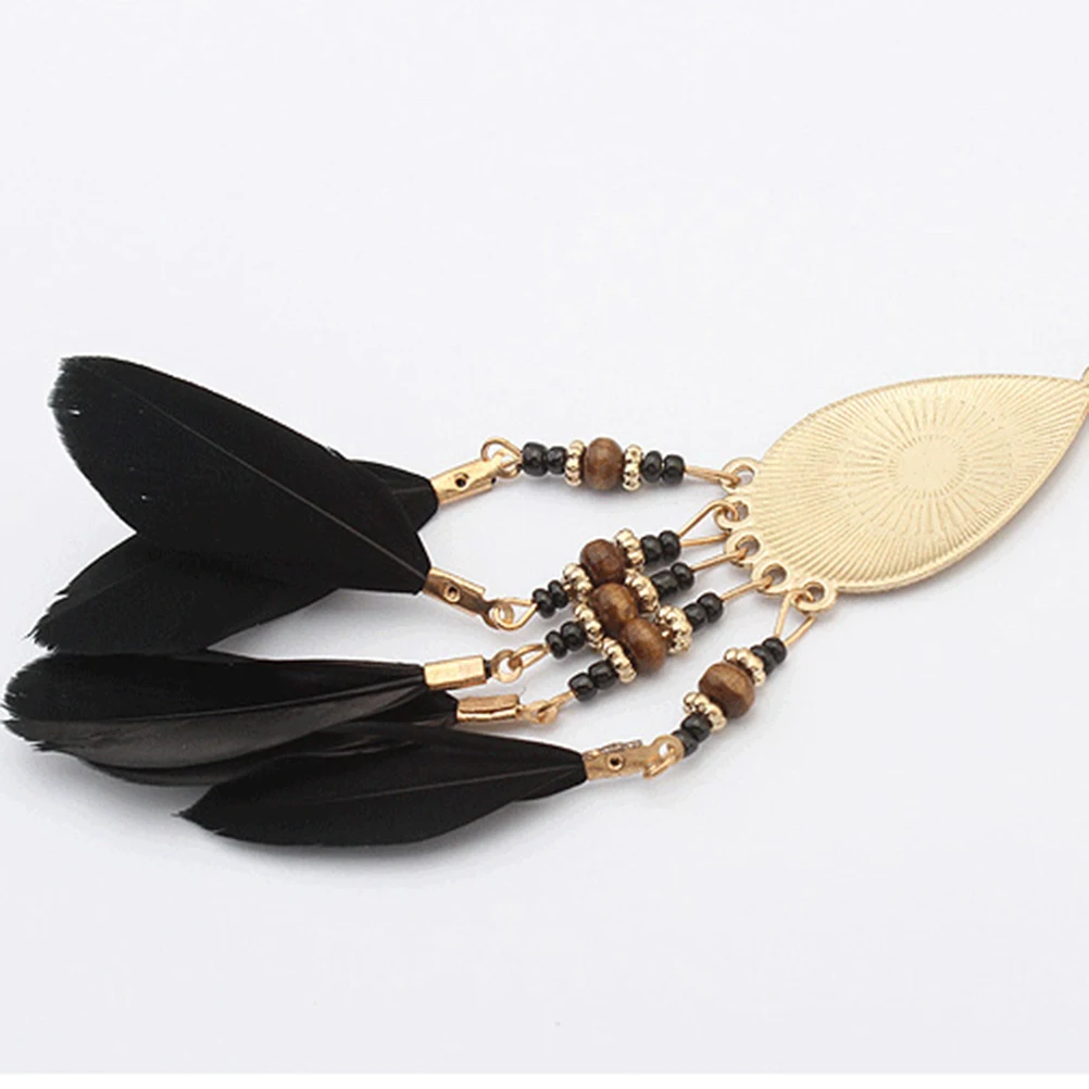 1 шт. элегантное винтажное Стильное ожерелье с кисточкой и перьями ожерелье-чокер