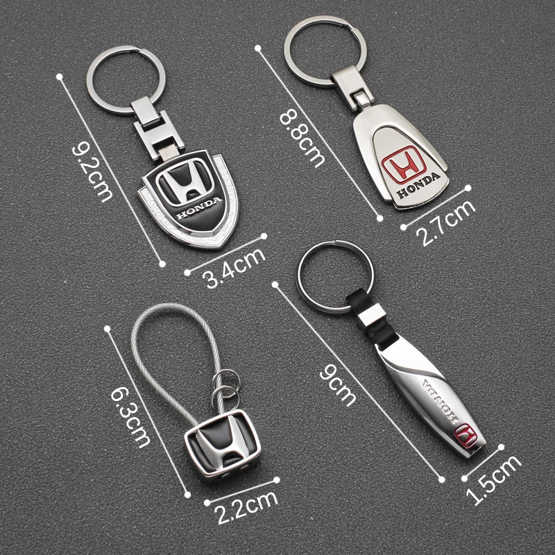 1 шт. автомобильный Стайлинг брелок металлический + кожаный для ключей Honda CRV HRV City