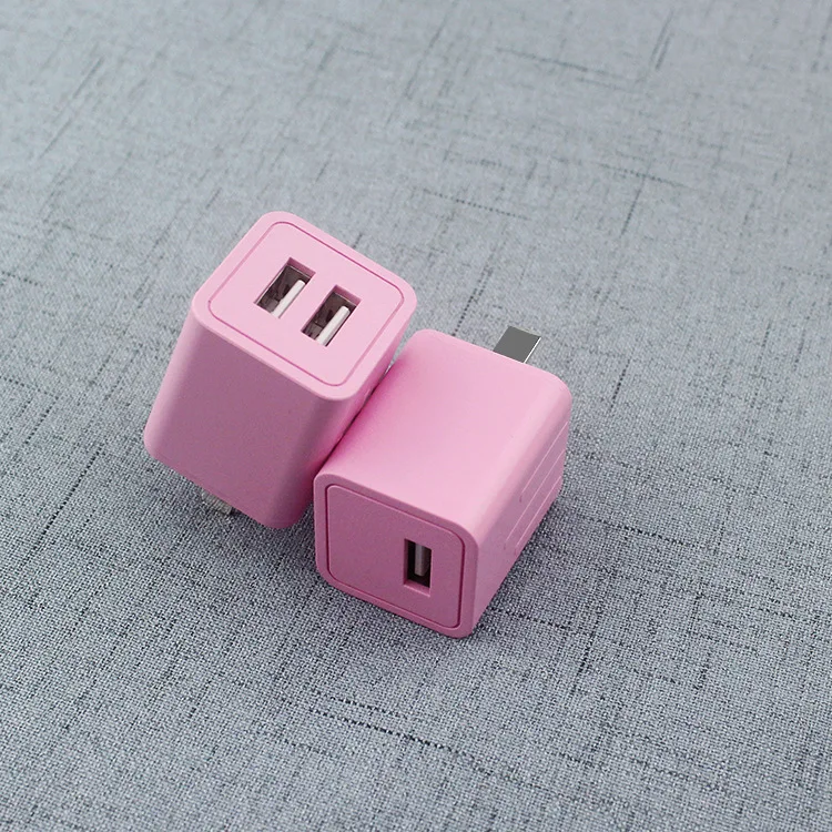 США розовый разъем USB зарядное устройство Быстрая зарядка для телефона адаптер