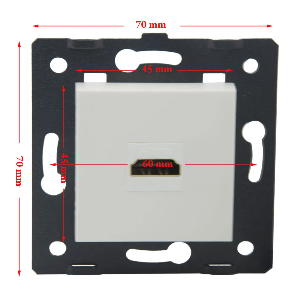 Европейский 45 стиль 1 порт HDMI мама к женской настенной пластине Поддержка порта 4K