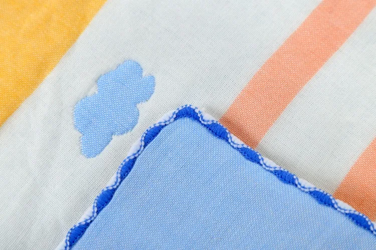 Cute Baby Face Washed Towel Cotton 6 Layers Gauze 25*25cm Square Newborn Infant Printed Cartoon Handkerchief Bathing Wipe Cloth | Мать и