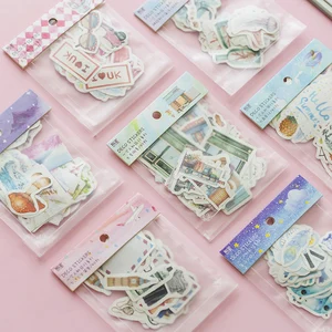 Набор стикеров для декора альбома шт.упак., 40 туристические наклейки Наклейка на планировщик дневник