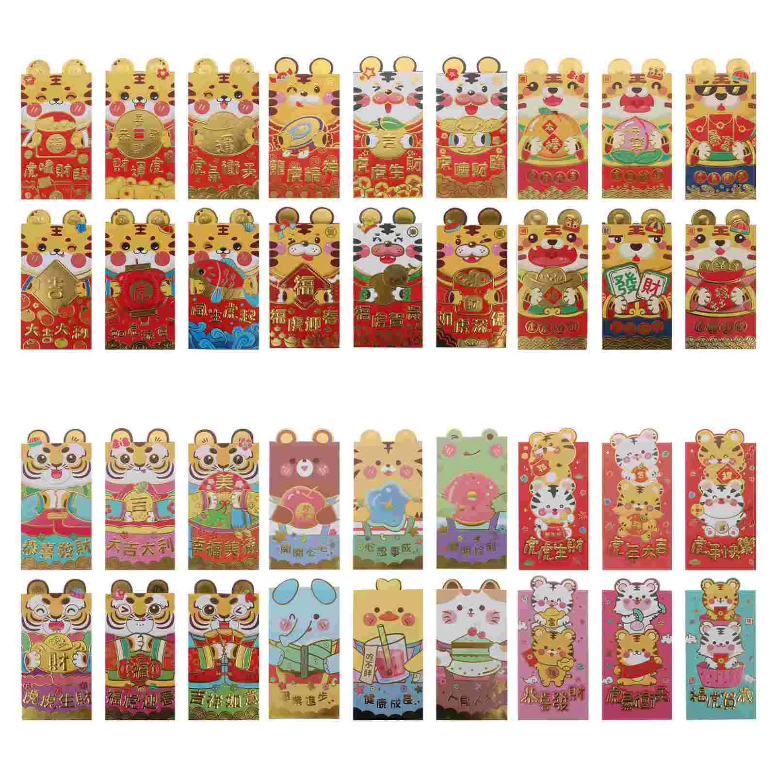 

36pcs Spring Festival Red Envelopes Portable Red Packets Creative Money Bags