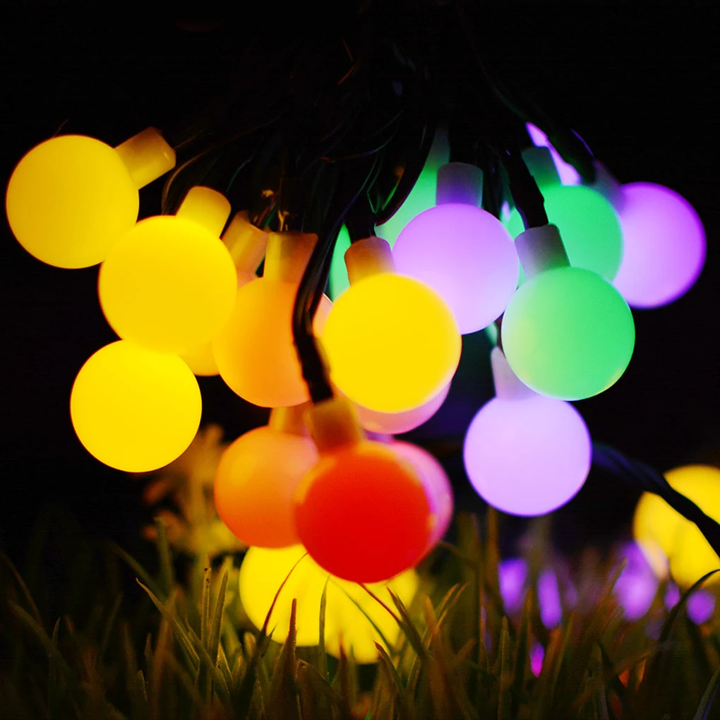 

Гирлянда с 50 светодиодами в виде цветных шаров, рождественское свадебное украшение для сада, двора, спальни, вилка европейского стандарта