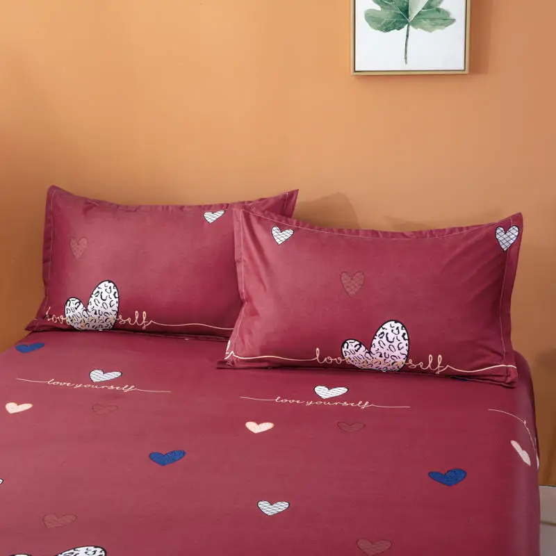 1/2 шт. Хлопковый чехол для подушки с принтом удобный мягкий кровати 48x74 см волос