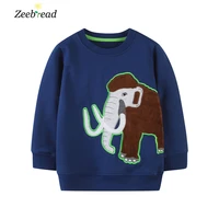 zeebread new autumn spring boys girls sweatshirts with elephant embroidered fashion baby cotton tops hot selling kids tops shirt