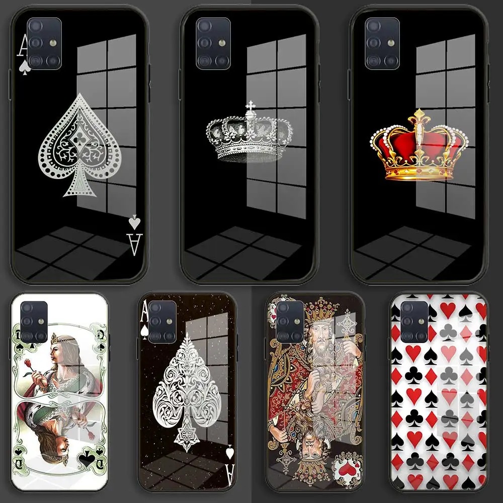 Стеклянный чехол ace family для Samsung A10 A12 A13 A14 A20 A30 A31 A32 A33 A34 A51 A52 A53 A54 A70 A71 A72 A73 A72, черный чехол