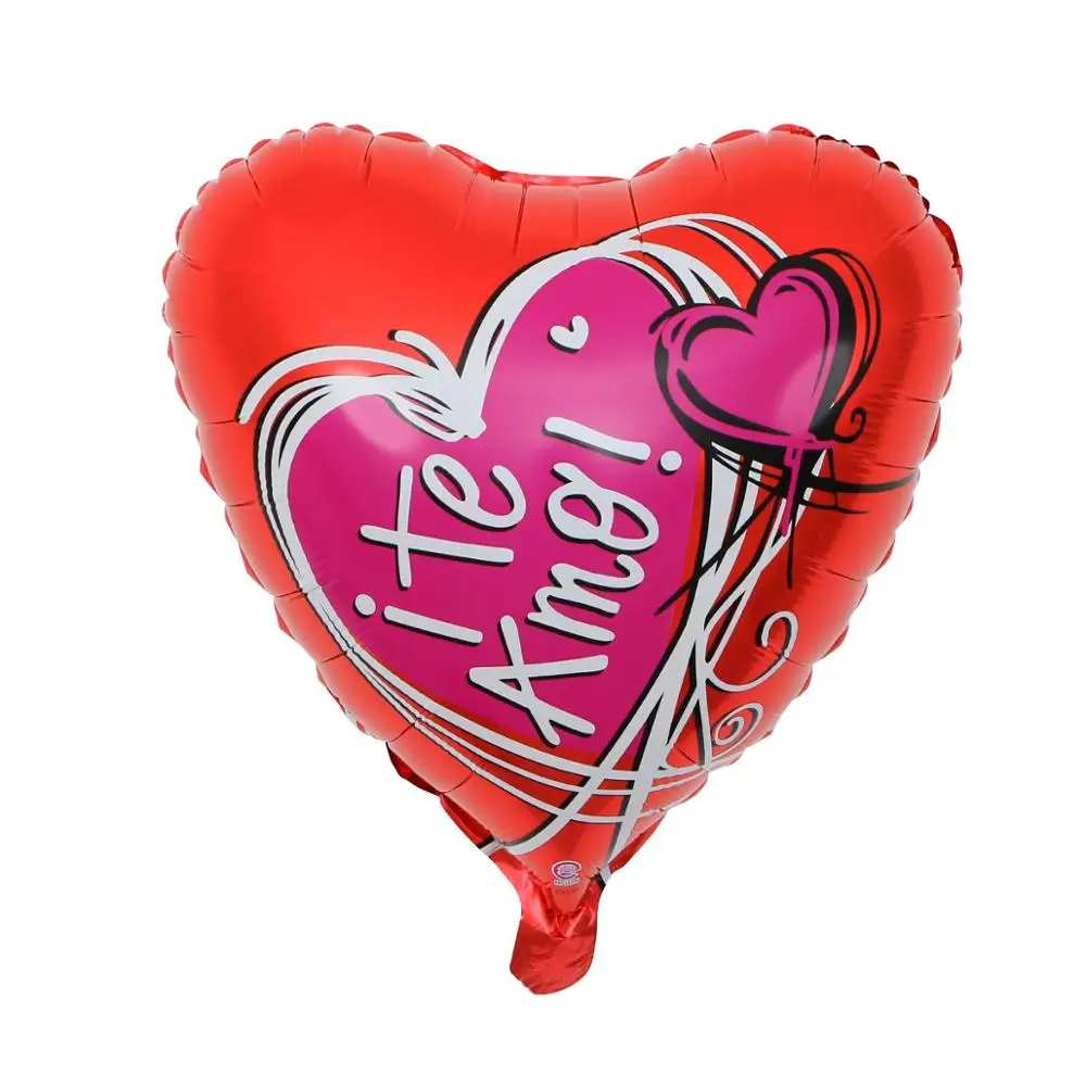 

10pcs 18inch Spanish Bride And Groom I Love You Foil Mylar Balloons Love Heart Wedding/Valentine's Day Helium Balloon Globos