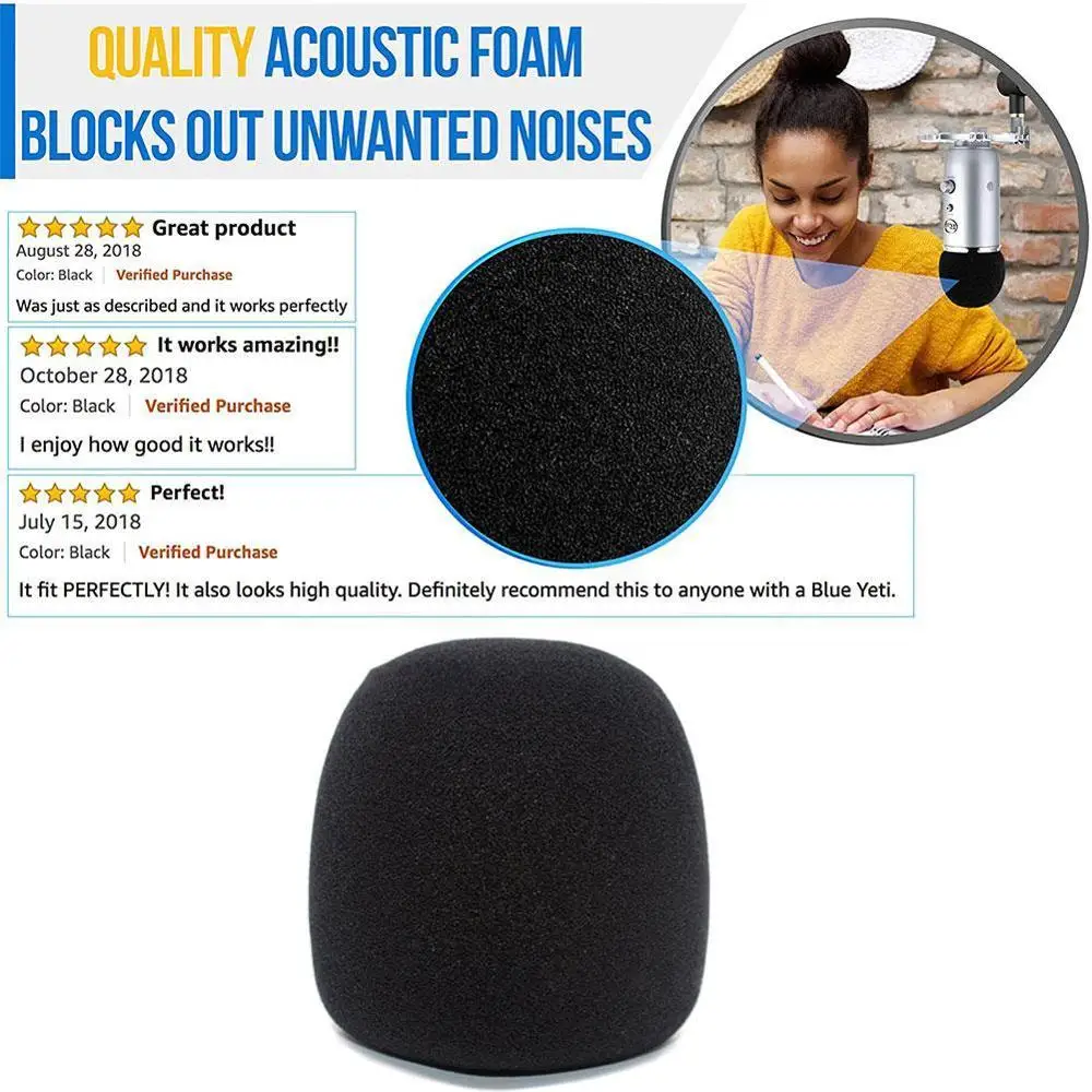 

Foam Microphone Windscreen For Blue Pro filter For the as microphones condenser microphones