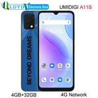 UMIDIGI A11S Phone 4GB RAM 32GB ROM Android UMS312 T310 Quad Core 2 0GHz Triple Back Cameras 5150mAh Face Network
