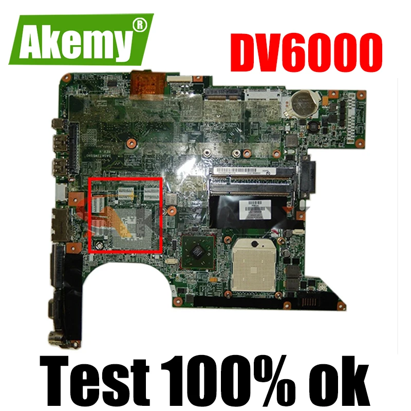 

Материнская плата для ноутбука Akemy 459565-001 DA0AT1MB8H0, материнская плата для HP DV6000 6500 6600 DDR2, материнская плата, полностью протестированная