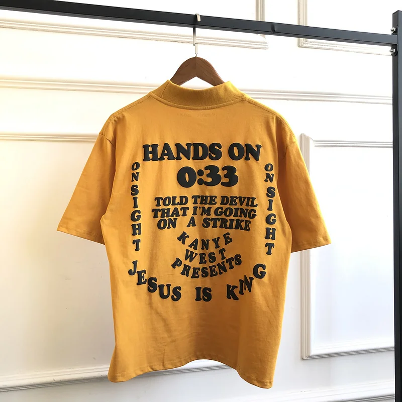 Негабаритных Kanye West и надписью Jesus Is футболка King женские мужские парные футболки