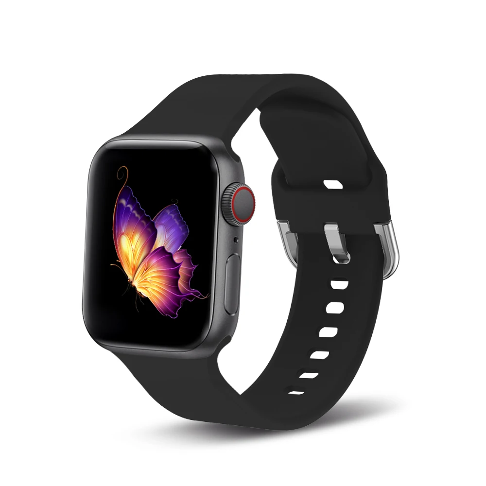 

Soft Silicone Apple Watch Band For Series5 44mm 40m For Smart iwatch strap Series 321 42mm 38mm Replace the bracelet accessories