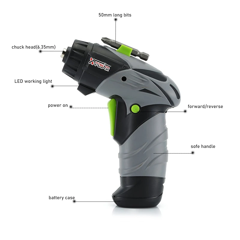 Миниатюрная аккумуляторная электрическая отвертка 6 в с питанием от батарейки AA 8