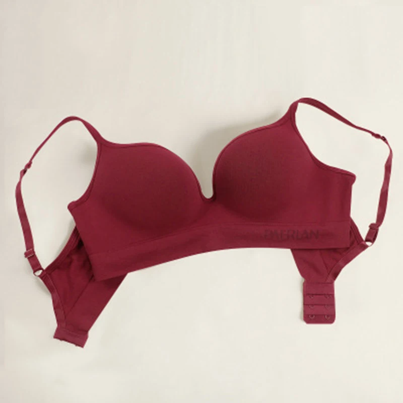 

Женское нижнее белье Elovegirl, однотонный японский простой жилет, спортивный бюстгальтер с маленькими чашками, пуш-ап, бесшовное нижнее белье в...