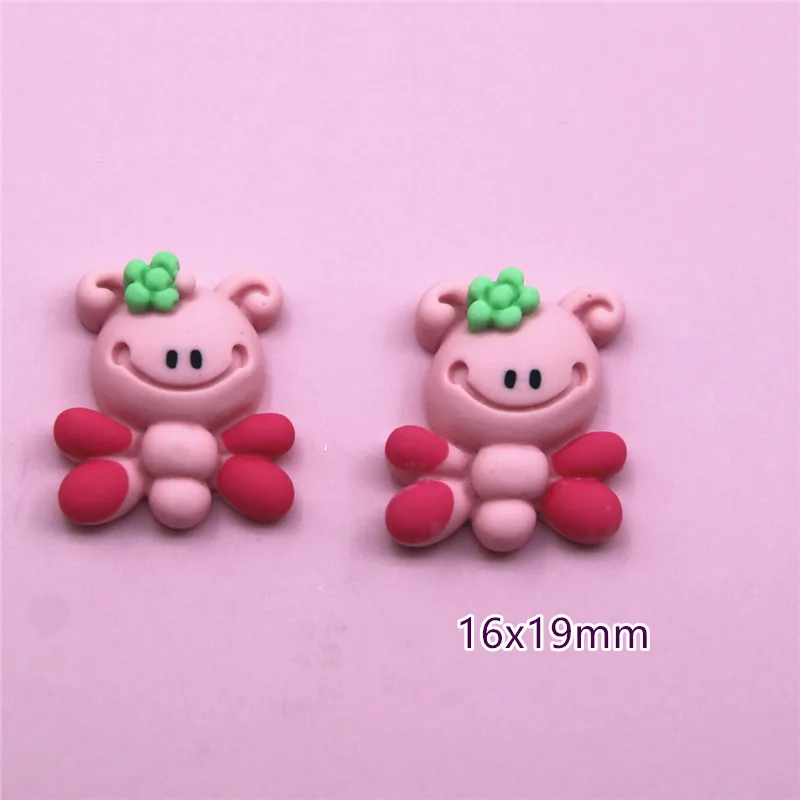 Резиновая гусеница/лягушка/паук/птичка/курица плоская спина кабошон