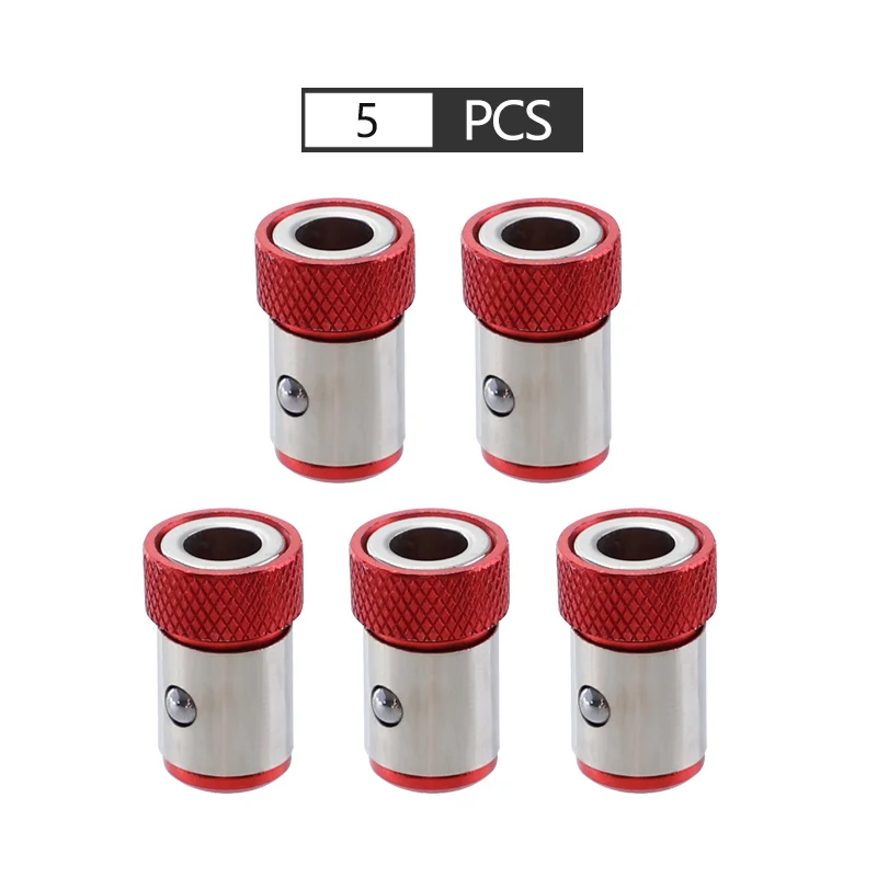 5PCS 1/4 ''6,35 мм Намагничивающее кольцо S2 отвертка из легированной стали магнитное кольцо съемный бит намагничиватель для шестигранного хвостовика электрическая отвертка - Цвет: 5PCS