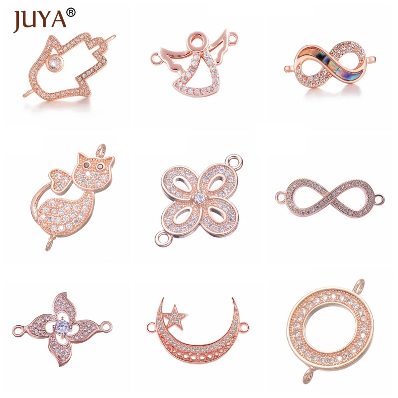 Роскошные циркониевые соединители для подвесок JUYA подходящие самостоятельного