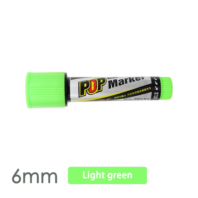6mm Light green Несколько цветов Несколько ручек маркеры Кисть ручка ручная роспись плакат кисть фломастер на масляной основе может быть крашена поп-ручка - Цвет: 6mm Light green
