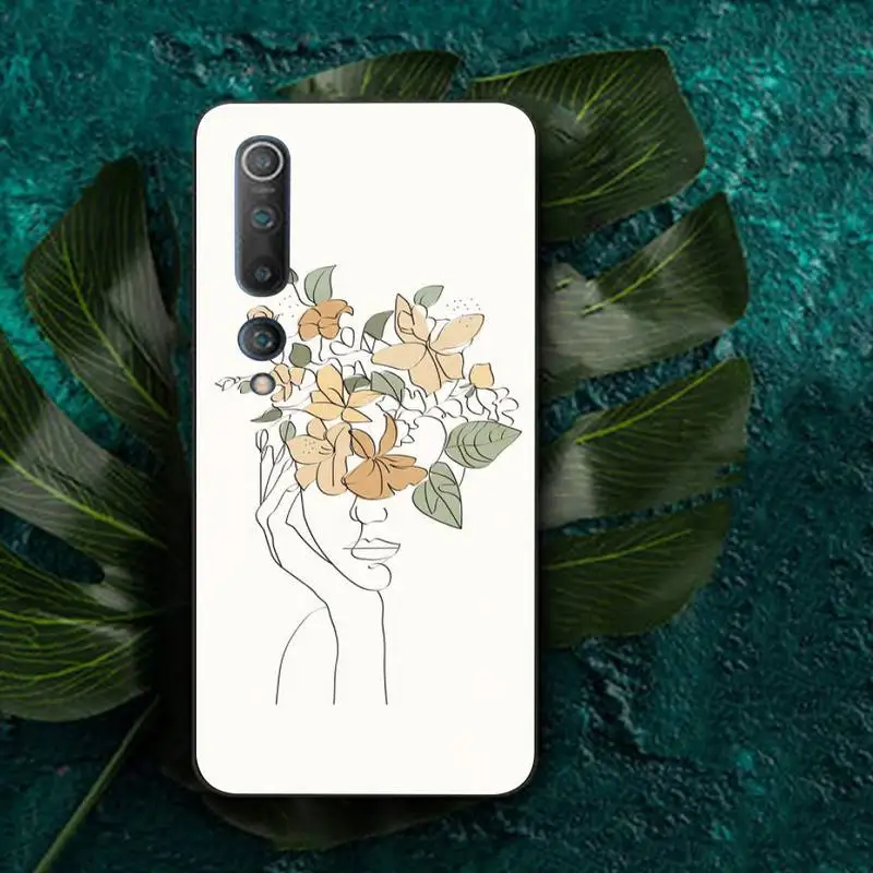 

Abstract Face Art Line Phone Case for Redmi Note 8 7 9 4 6 pro max T X 5A 3 10 lite pro