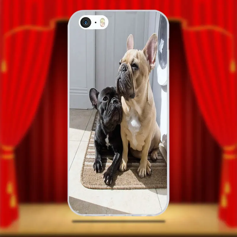 Симпатичная любовь пара французская собака лучшие друзья Мягкий Силиконовый ТПУ