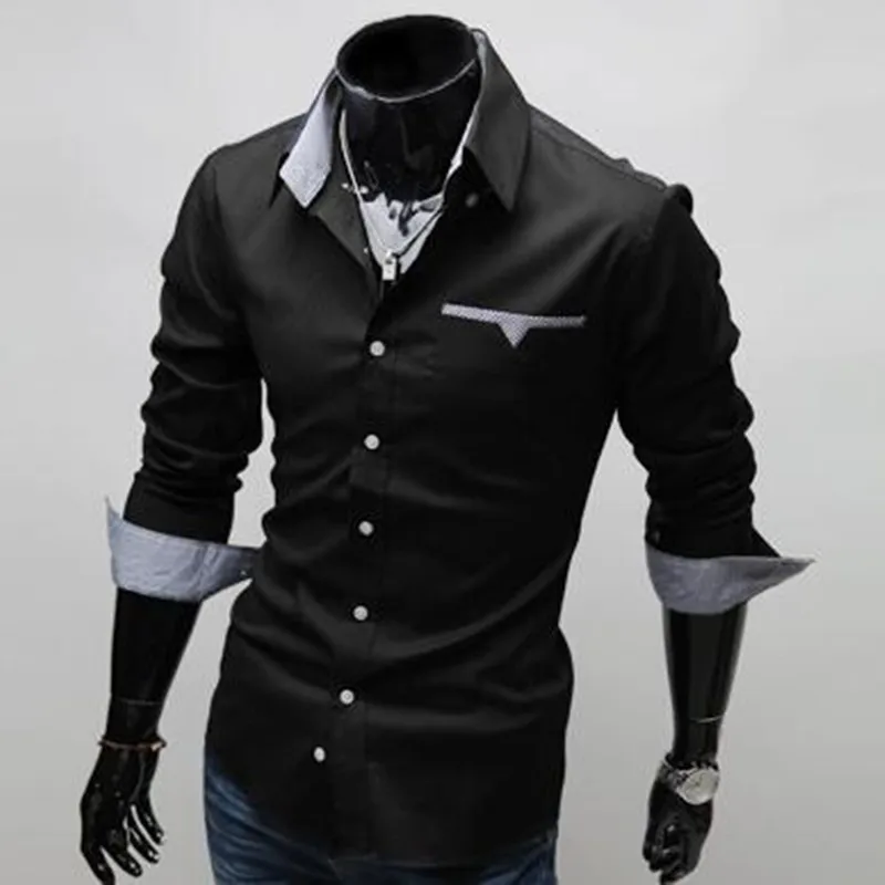 Мужская клетчатая рубашка из 100% хлопка Повседневная с длинным рукавом мягкая