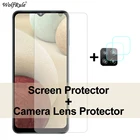 Защитная пленка для экрана 2 шт. для Samsung Galaxy A12 стекло A21S A51 A31 A41 A71 C5 закаленное стекло Защита для объектива камеры пленка для Samsung A12