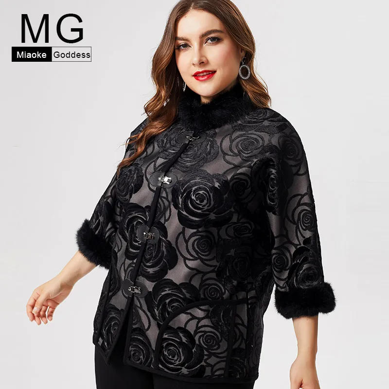 MG 2019 осень размера плюс зимние женские пальто и куртки модные дамские винтажные