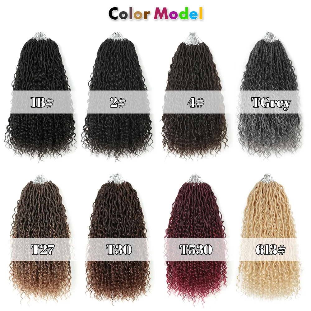 Женские плетеные косы Goddess Locs синтетические пряди волос 24 14 дюймов 18 дюймов| |
