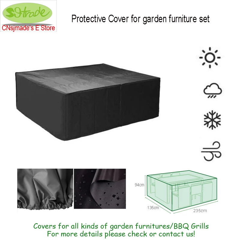 High quality ,Protective Cover for garden furniture set,235x135xH94cm,waterproofed  garden use Furniture cover
