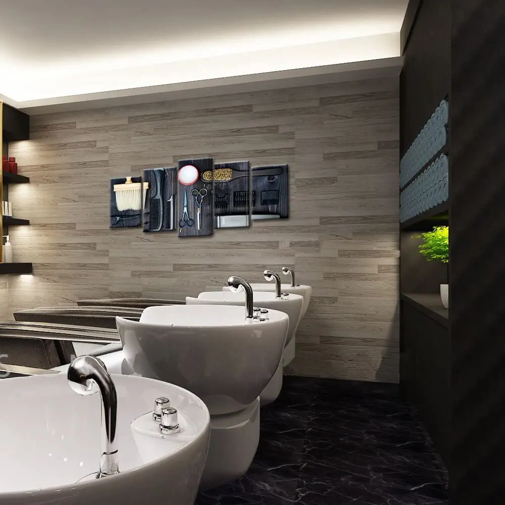 5 шт. настенные постеры для парикмахерской без рамки | Дом и сад