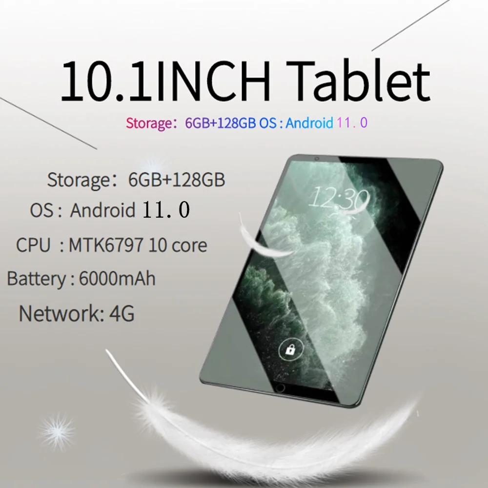 10,1 pulgadas TABLET ANDROID 11 6GB + 128GB Netbook 1920x1200 tabletas PC 10Core Tablette Dual 4G port&aacute;tiles 13MP + 24MP PAD tableta GPS venta-0