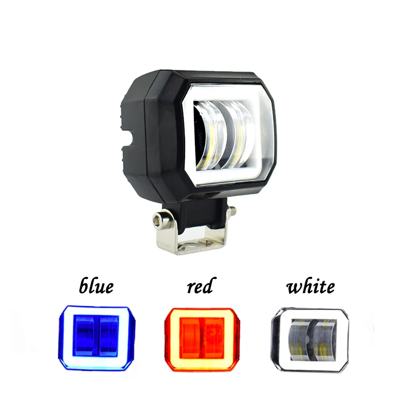 4 шт. автомобильный рабочий свет бар 12 В 20 Вт светодиодные фары Moto angel eyes фара