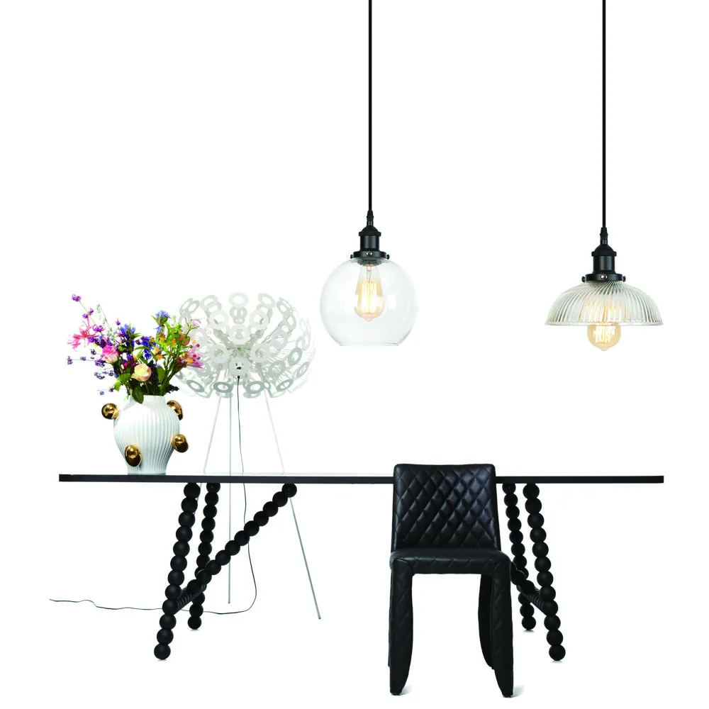 Промышленный стеклянный винтажный подвесной светильник светодиодный в стиле