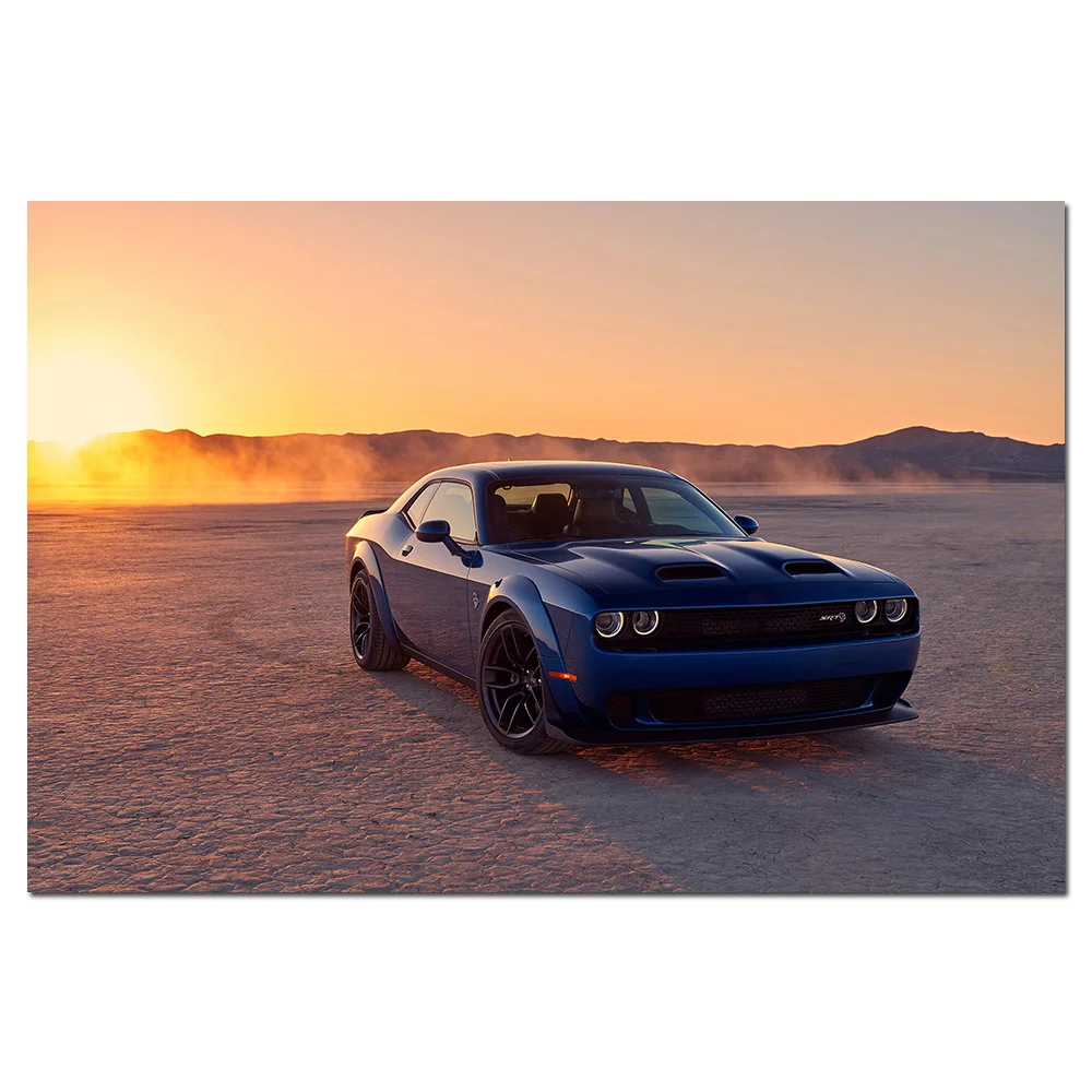2019 Dodge Challenger SRT Hellcat Supercar фото настенные художественные Плакаты HD картины на