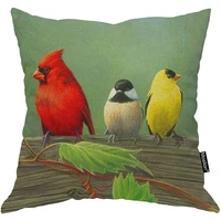 moslion fathers day pillow covers bird pillow covers animal pillow covers 18x18 inch throw pillow cover colorful pillow case