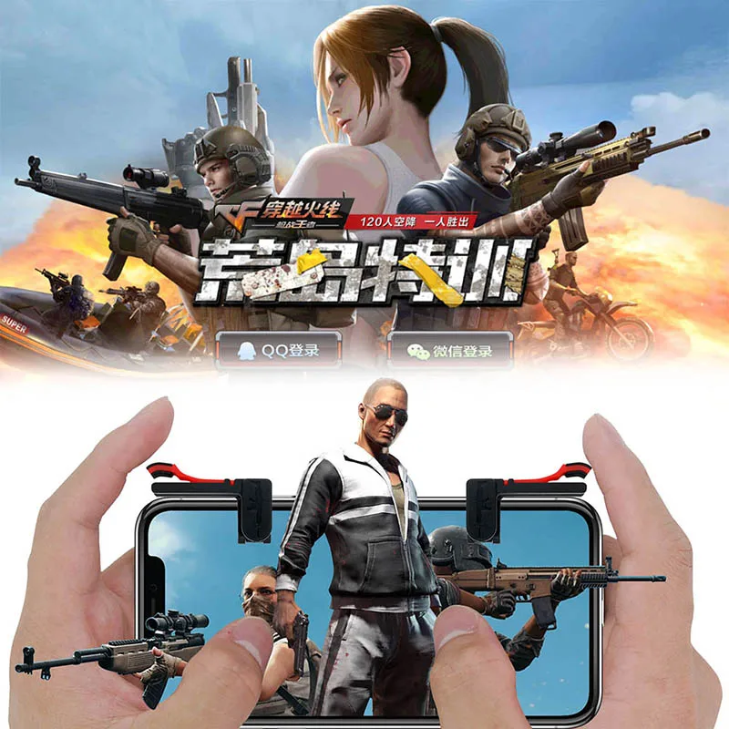 2 шт. геймпад джойстик для PUBG джойстик триггер огонь Кнопка Aim L1 R1 ключ L1R1 шутер контроллер для PUBG мобильный телефон игровой коврик