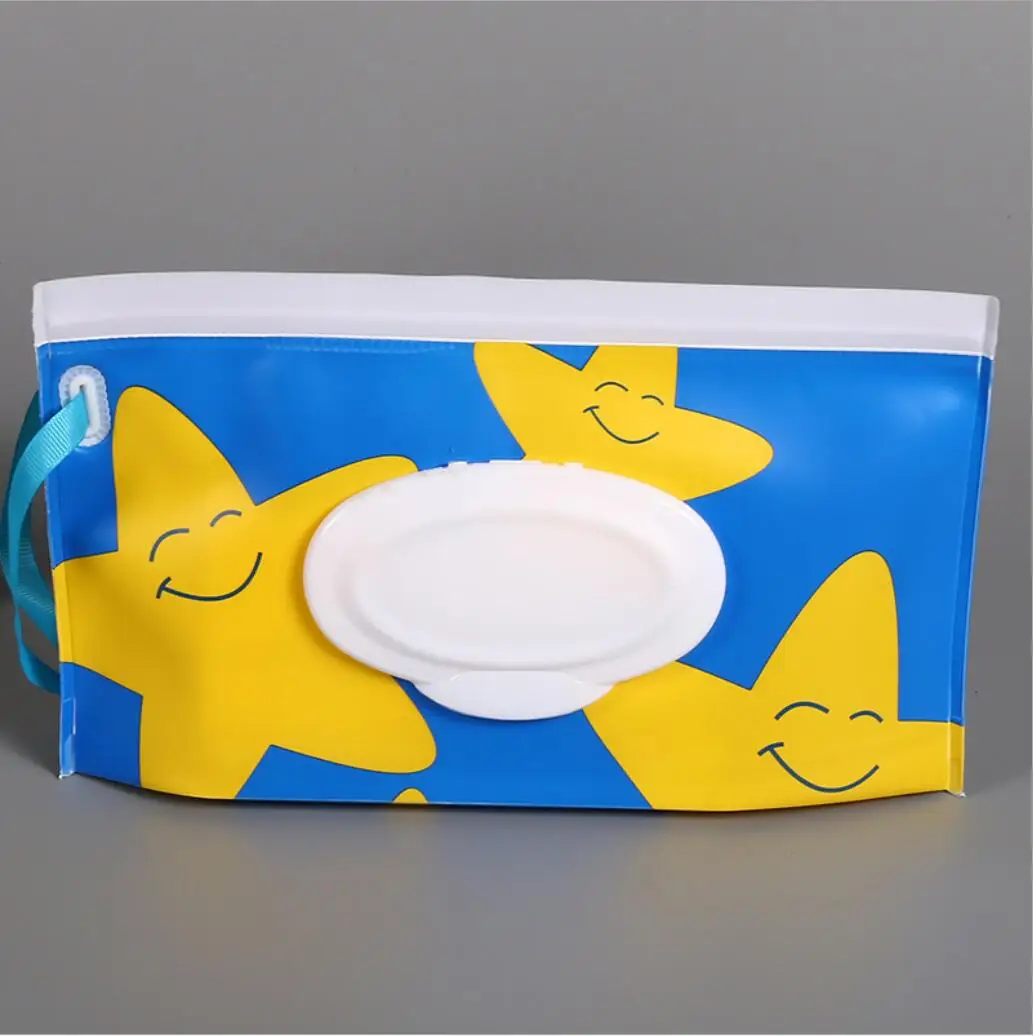 

Portable Baby Wet Wipe Pouch Wipes Holder Case Reusable Refillable Wet Wipe Bag Flip Cover Outdoor Portable Tissue Box H0566