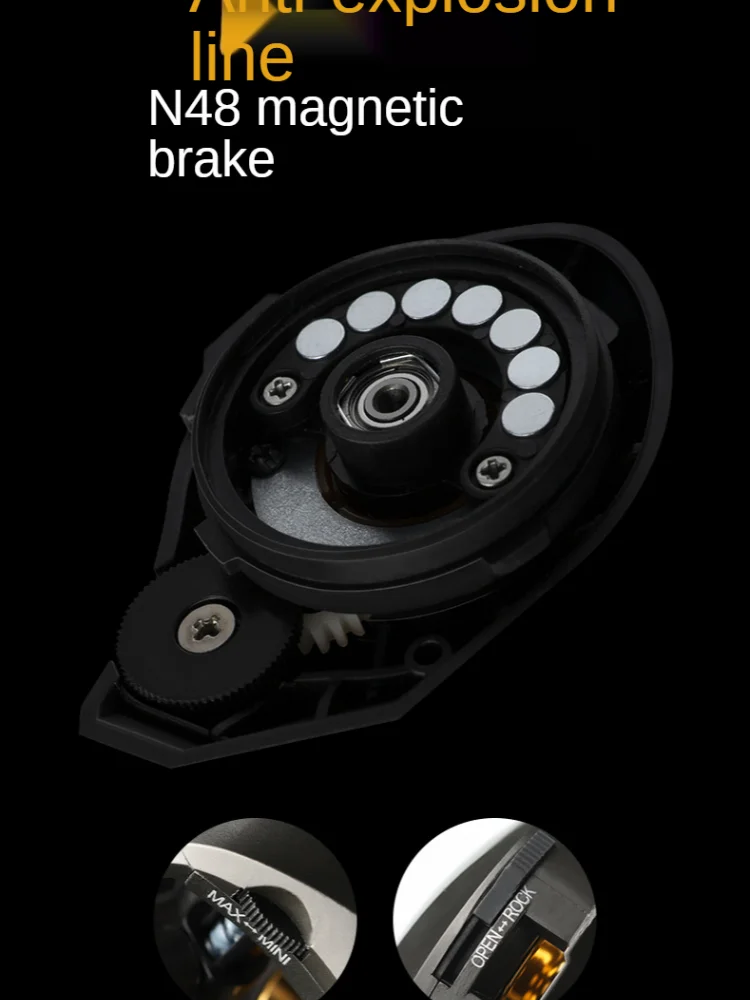 

Water Wheel Anti-Explosion Wire Magnetic Brake Long Distance Water Wheel Fishing Reel Fishing Reel Handle