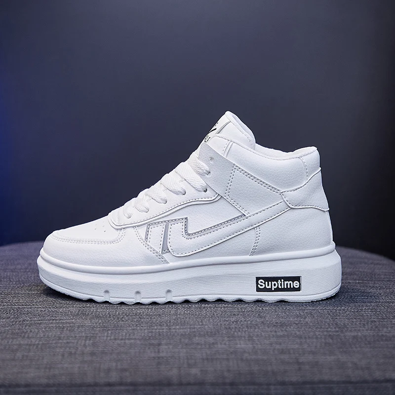 

Женские кроссовки на плоской подошве, розовые или белые кроссовки на толстой подошве, на шнуровке, Вулканизированная подошва, в Корейском с...