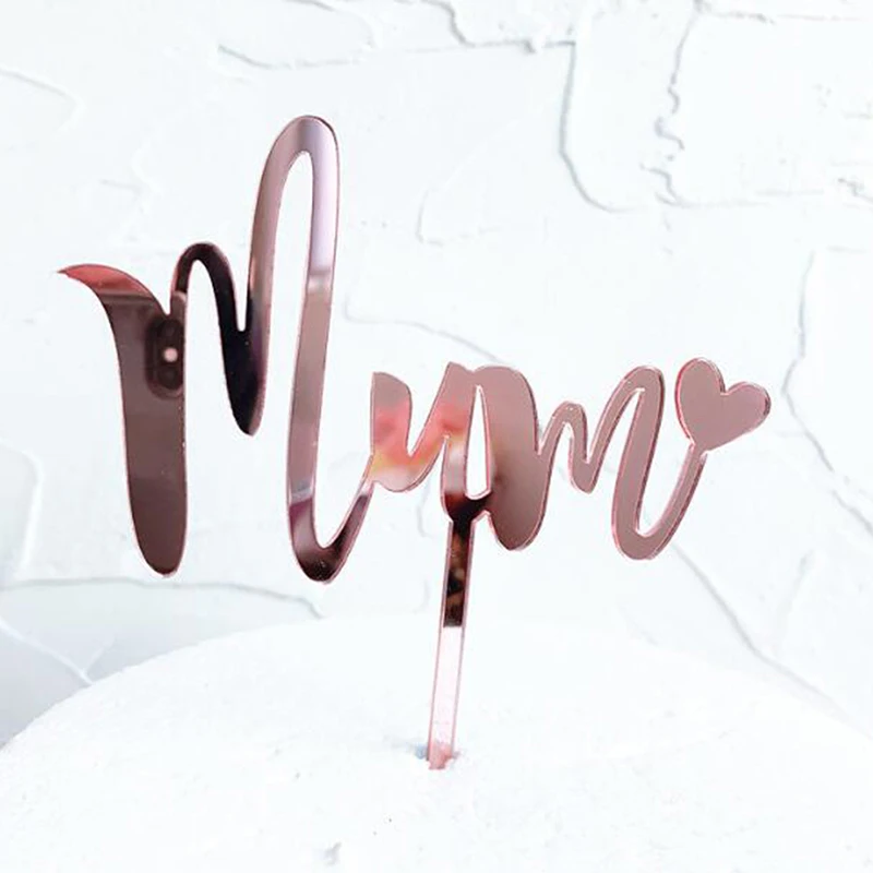 Акриловый Топпер для торта 5 стилей украшение на день матери с надписью мама