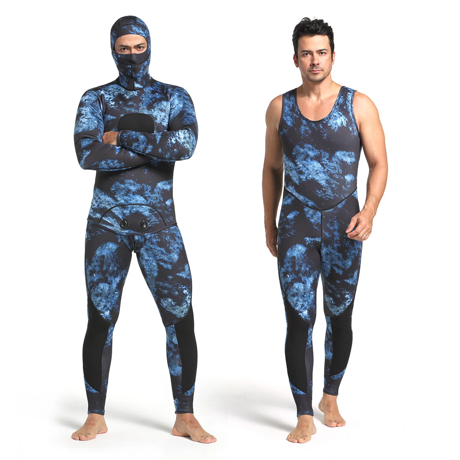 

3 мм Для мужчин неопрен Плавание Гидрокостюмы мокрого типа 2 костюм из двух частей с длинными рукавами костюм для дайвинга для подводное пла...