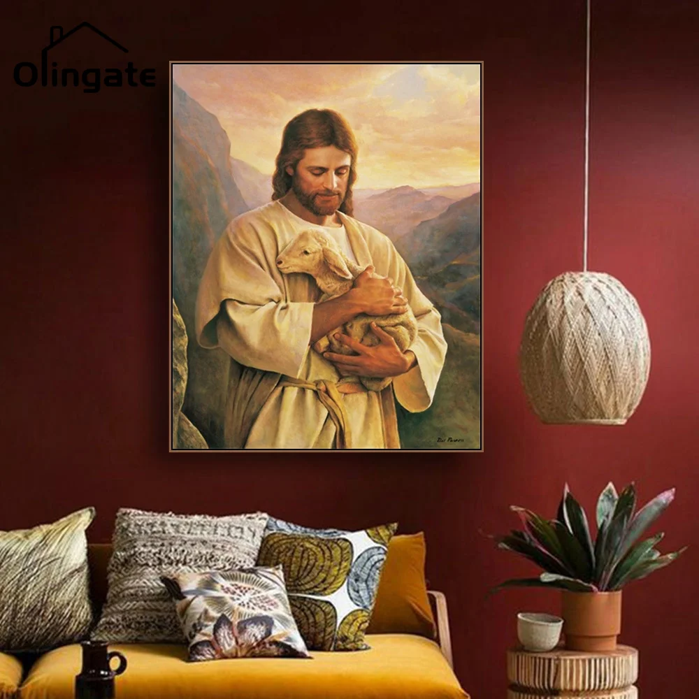 

Vintage Portrait Canvas Poster Retro Religion Figure Animals Wall Painting One Piece Canvas Art Home Decor for Living Room